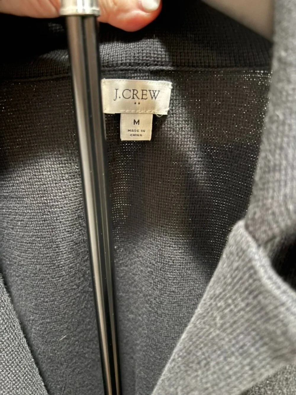 J.Crew Black Sweater Blazer Knit One-Button Jacket